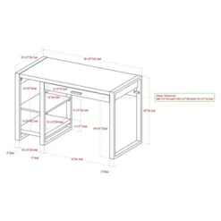 48" Industrial Farmhouse Tech Desk With USB Dark Walnut - Saracina Home -Saracina Home Deals Store GUEST 9dc32ca9 1669 4b0f 9cc4 24355437a07a