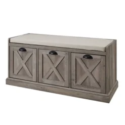 Farmhouse 40" 3 Drawer Storage Bench With Cushion - Saracina Home -Saracina Home Deals Store GUEST a06a3999 9ea1 49c2 a26a d2bdec9f883f