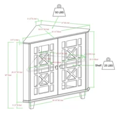 2 Door Corner Accent Cabinet With Fretwork Doors - Saracina Home -Saracina Home Deals Store GUEST a18e1f43 b6f9 4000 b005 ef27a6115445