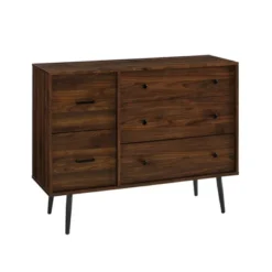 Ivora Lifted Mid-Century Modern Asymmetrical 5 Drawer Dresser - Saracina Home -Saracina Home Deals Store GUEST a2001711 f7c0 4188 bac4 4c7518530264