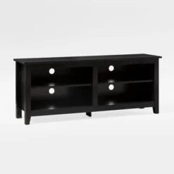 Transitional 4 Cubby Wood Open Storage TV Stand For TVs Up To 65"- Saracina Home -Saracina Home Deals Store GUEST a6e3a24c 5f9e 443a b207 9469bc1cee89