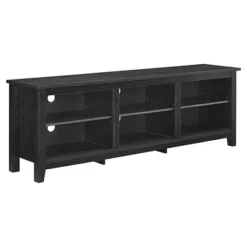 Transitional 6 Cubby Wood Open Storage Wood TV Stand For TVs Up To 80"- Saracina Home -Saracina Home Deals Store GUEST a742898e e9d5 4457 917f c883e788cc90