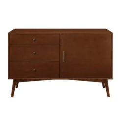 Mid-Century Modern With Closed Storage TV Stand For TVs Up To 58" Walnut - Saracina Home -Saracina Home Deals Store GUEST a7464c94 29d8 4553 a384 f28171a991b0