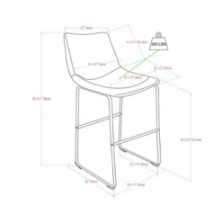 Set Of 2 Laslo Modern Upholstered Faux Leather Barstools - Saracina Home -Saracina Home Deals Store GUEST a827c39c ba03 4975 892b 7586cf04622d