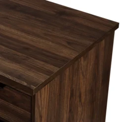 DuPonte Modern Double Sided Pedestal Executive Desk Dark Walnut - Saracina Home -Saracina Home Deals Store GUEST a93a14cc 3ea1 42ab 9b2d cbc100379dc7