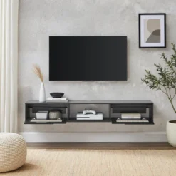 Modern Boho Floating TV Stand For TVs Up To 65" With Rattan Doors - Saracina Home 17 Modern Boho Floating TV Stand For TVs Up To 65" With Rattan Doors - Saracina Home -Saracina Home Deals Store GUEST a9acb95c 4370 4480 9e6d 4d67adf30248