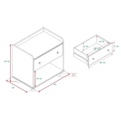 Set Of 2 Katie Transitional Tray Top 1 Drawer Solid Wood Nightstands Caramel - Saracina Home -Saracina Home Deals Store GUEST aa86a644 1088 4491 99db ac863c4ab818
