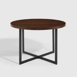 Modern 42" Round Intersecting Leg Dining Table Dark Walnut - Saracina Home -Saracina Home Deals Store GUEST ac77ab4c 5a31 4145 acdb 916083ac6e74