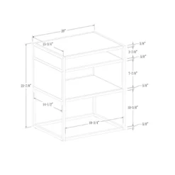 Modern Wood And Metal Side Table With Open Storage - Saracina Home -Saracina Home Deals Store GUEST aca3f5db 2606 4ca9 b772 e638a4c356d9