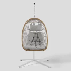 Toluca Hanging Outdoor Boho Egg Chair With Cushion - Saracina Home -Saracina Home Deals Store GUEST ad461551 95ac 42b6 abb8 823b2399366c