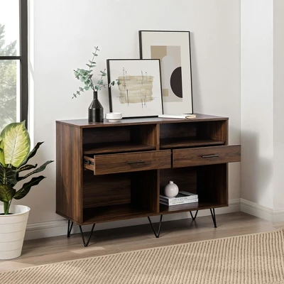 Modern Hairpin Leg Storage Console Table - Saracina Home 5 Modern Hairpin Leg Storage Console Table - Saracina Home - Image 5