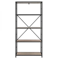 63" 4 Shelf Industrial Transitional Tall Bookshelf - Saracina Home 8 63" 4 Shelf Industrial Transitional Tall Bookshelf - Saracina Home -Saracina Home Deals Store GUEST ae28e843 9ead 4866 887b 69c057f32e71