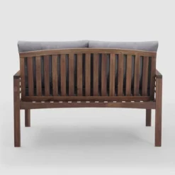 Saybrook Modern Metal And Wood Patio Loveseat - Gray/Dark Brown - Saracina Home 12 Saybrook Modern Metal And Wood Patio Loveseat - Gray/Dark Brown - Saracina Home -Saracina Home Deals Store GUEST ae9af088 ba9c 4721 8e43 d87ce52cba57