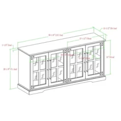 Avalene Modern Farmhouse 4 Door Glass Window Pane TV Stand For TVs Up To 65" - Saracina Home -Saracina Home Deals Store GUEST b3f7df06 e059 4949 a076 ebe86ef2463e