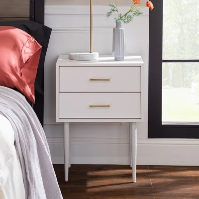 Ora Mid-Century Modern 2 Drawer Nightstand - Saracina Home 12 Ora Mid-Century Modern 2 Drawer Nightstand - Saracina Home - Image 12