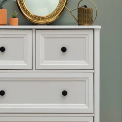 Farmhouse 5 Drawer Grooved Tall Storage Dresser White - Saracina Home 20 Farmhouse 5 Drawer Grooved Tall Storage Dresser White - Saracina Home -Saracina Home Deals Store GUEST b4300c6d 296c 461f 9b10 91e1f40743a0