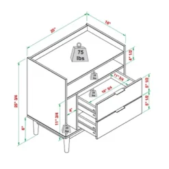 2pk Mid-Century Modern Solid Wood 2 Drawer Storage Nightstands - Saracina Home 22 2pk Mid-Century Modern Solid Wood 2 Drawer Storage Nightstands - Saracina Home -Saracina Home Deals Store GUEST b4a44f9f b4b8 4593 b2f1 f1a651c0f8e1