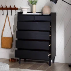 Mid-Century Modern Solid Wood 6 Drawer Vertical Dresser - Saracina Home 24 Mid-Century Modern Solid Wood 6 Drawer Vertical Dresser - Saracina Home -Saracina Home Deals Store GUEST b571b7d1 67da 4c59 8b4d 6ac67427b8b3