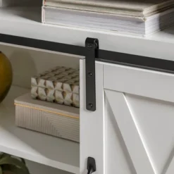 Transitional Sliding Barndoor Highboy TV Stand For TVs Up To 58" - Saracina Home -Saracina Home Deals Store GUEST b5a3e537 90f4 4e58 a208 0c36538d1d04