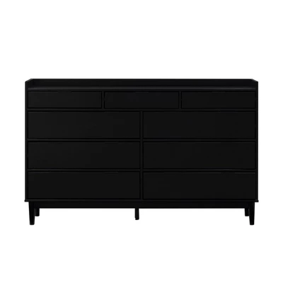 Mid-Century Modern Solid Wood 9 Drawer Horizontal Dresser - Saracina Home 7 Mid-Century Modern Solid Wood 9 Drawer Horizontal Dresser - Saracina Home - Image 7