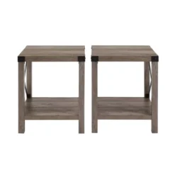 Set Of 2 Sophie Rustic Farmhouse X Frame Side Tables - Saracina Home -Saracina Home Deals Store GUEST ba192e9c bdb3 4fbc b015 1e016932d4a2
