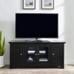 Closed Storage Wood TV Stand Console For TVs Up To 55" - Saracina Home 10 Closed Storage Wood TV Stand Console For TVs Up To 55" - Saracina Home -Saracina Home Deals Store GUEST bd94882b 87e0 41e0 a1b5 47af5f39b0f6