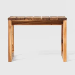 Saracina Home Modern Slatted Rectangle Outdoor Acacia Accent Table -Saracina Home Deals Store GUEST bf72bab5 006f 4c8b af44 7b2d028c4a03