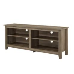Transitional 4 Cubby Wood Open Storage TV Stand For TVs Up To 65"- Saracina Home -Saracina Home Deals Store GUEST c0aba6c0 bbb4 4e90 83a5 3c73b3261eaf