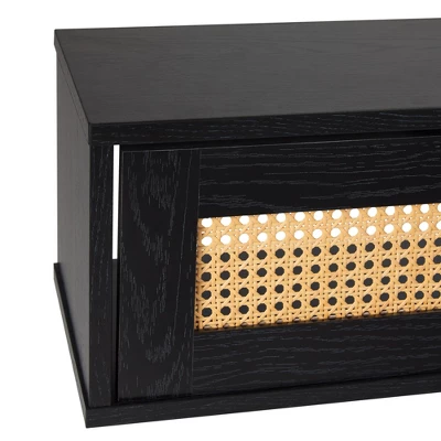 Modern Boho Floating TV Stand For TVs Up To 65" With Rattan Doors - Saracina Home 10 Modern Boho Floating TV Stand For TVs Up To 65" With Rattan Doors - Saracina Home - Image 10