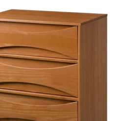 Mid-Century Modern Contoured 5 Drawer Chest Of Drawers - Saracina Home -Saracina Home Deals Store GUEST c27c7fcf f0c0 42b6 8b83 888be9d75160