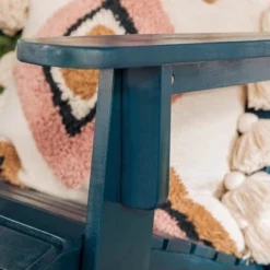 Genovia Transitional Acacia Wood Outdoor Adirondack Chair With Wine Holder - Saracina Home -Saracina Home Deals Store GUEST c29c8e77 a026 4775 906d 6ef3588c305a