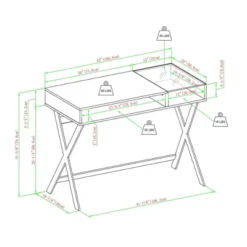 Modern Mixed Material Open Storage Computer Desk - Saracina Home -Saracina Home Deals Store GUEST c3d8ed95 ff96 4e65 9af9 0c9c2c1c22e3