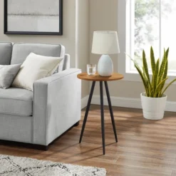 Modern Glam 3 Leg Round Side Table - Saracina Home