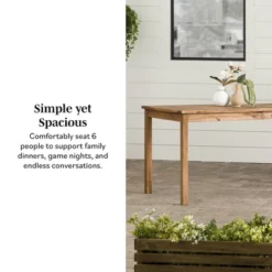Acacia Wood Patio Simple Rectangle Dining Table - Saracina Home -Saracina Home Deals Store GUEST c5cbf926 da7e 43c6 8e49 79761686ac04