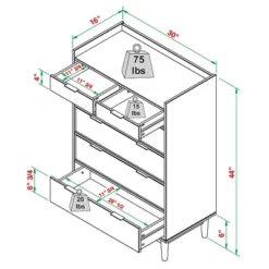 Mid-Century Modern Solid Wood 6 Drawer Vertical Dresser - Saracina Home 38 Mid-Century Modern Solid Wood 6 Drawer Vertical Dresser - Saracina Home -Saracina Home Deals Store GUEST c61ba0fa 135e 47de 9250 5e732e67fd91