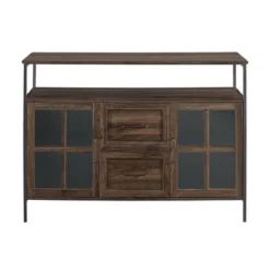 Adonis Transitional Industrial 3 Door Tiered Buffet Dark Walnut - Saracina Home 7 Adonis Transitional Industrial 3 Door Tiered Buffet Dark Walnut - Saracina Home -Saracina Home Deals Store GUEST c7af8220 babe 4546 b263 044463fd80de