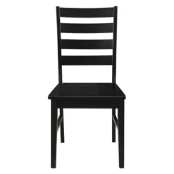 Set Of 2 Wood Ladder Back Dining Chair Black - Saracina Home -Saracina Home Deals Store GUEST caea8ff6 ea37 4153 b6ba f2356f4178a9