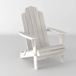 Genovia Transitional Acacia Wood Outdoor Adirondack Chair With Wine Holder - Saracina Home -Saracina Home Deals Store GUEST cb625f3b eedb 4864 9017 be3bb04450e4