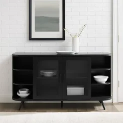 Mid-Century Modern Glass Double Door Curved Sideboard - Saracina Home 10 Mid-Century Modern Glass Double Door Curved Sideboard - Saracina Home -Saracina Home Deals Store GUEST ccca2787 3517 4648 845b 2937e6e14a4a