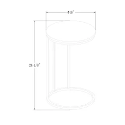 24" Modern Glam Round C Table Faux White Marble/Gold - Saracina Home -Saracina Home Deals Store GUEST cd9c2a2e f5ac 47ff b510 437aa7f790be