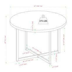 Modern 42" Round Intersecting Leg Dining Table Dark Walnut - Saracina Home -Saracina Home Deals Store GUEST d1ae7de7 e32a 45f4 b582 bd6267739b02