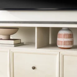 Farmhouse 3 Drawer Wood TV Stand For TVs Up To 65" - Saracina Home -Saracina Home Deals Store GUEST d2a8912d 02cb 44ea b702 70dc6cc40fcc