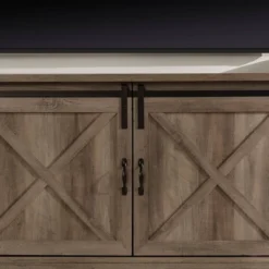 Clarabelle Double Sliding X Barn Door TV Stand For TVs Up To 80" - Saracina Home -Saracina Home Deals Store GUEST d56129e8 db34 4cea 80a2 7c38d92b504c