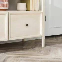 Farmhouse 3 Drawer Wood TV Stand For TVs Up To 65" - Saracina Home -Saracina Home Deals Store GUEST d77774f4 3e5a 4a67 9f72 0016110a90cd