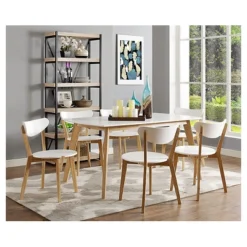 59" Retro Modern Wood Kitchen Dining Table - Saracina Home -Saracina Home Deals Store GUEST d8e12fab 34b9 43d6 bd50 4047f2e9c027