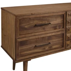 58" Modern Boho Solid Pine Wood Closed Storage Sideboard Brown - Saracina Home -Saracina Home Deals Store GUEST dd8a4de6 e098 4ed2 b938 75db4c4b5411