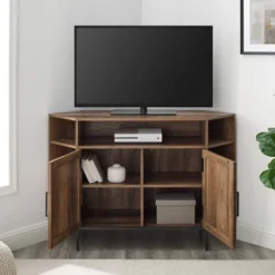 Atticus Modern Farmhouse 2 Door Corner TV Stand For TVs Up To 55" Rustic Oak - Saracina Home 16 Atticus Modern Farmhouse 2 Door Corner TV Stand For TVs Up To 55" Rustic Oak - Saracina Home -Saracina Home Deals Store GUEST ddaa755e d260 41e3 9b45 b1bba75878ea