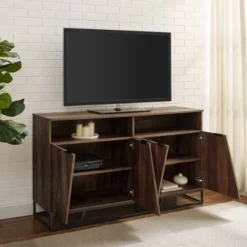 58" 4 Door Contemporary Storage Console Sideboard - Saracina Home -Saracina Home Deals Store GUEST dfc4443d fda3 4b5c 950b 9556d4005518