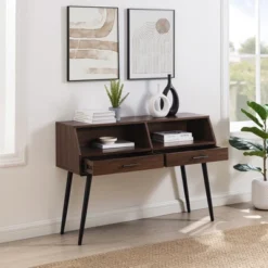 Modern 2 Drawer Angled Console Table - Saracina Home -Saracina Home Deals Store GUEST e0b93a76 c480 46a3 b0f5 40702f1eaac3