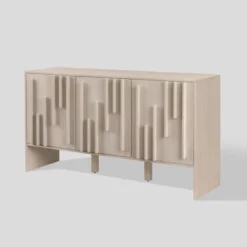 Modern Staggered Vertical Accent 3 Door Sideboard - Saracina Home -Saracina Home Deals Store GUEST e254c99a 7605 47b3 94ba 67f411415f58
